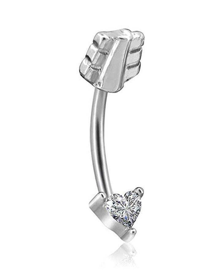 Curved Barbells Impuria Jewelry | Cupid Heart Arrow Rook Ear Piercing Jewelry Curved Barbell