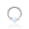 Hoop Clickers Impuria Jewelry | Prismatic Opal Eternity Hinged Segment Hoop Ring Clicker