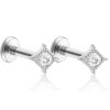 Studs Impuria Jewelry | Carree Square Crystal Ear Piercing Earring Stud Set