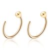 Hoops Impuria Jewelry | Em Minimalist Polished Ball Hoop Ring Earring Set