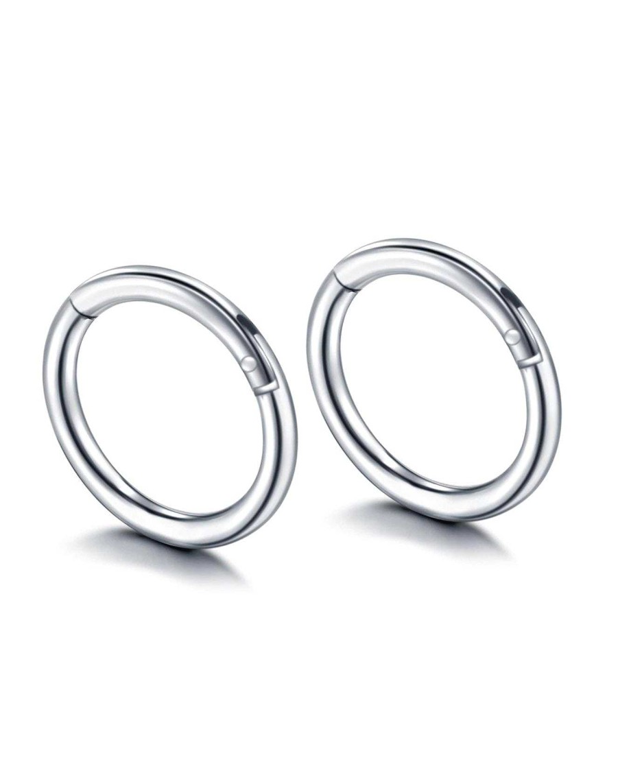 Hoop Clickers Impuria Jewelry | Ziv Thin Simple Hinged Segment Hoop Ring Clicker Set