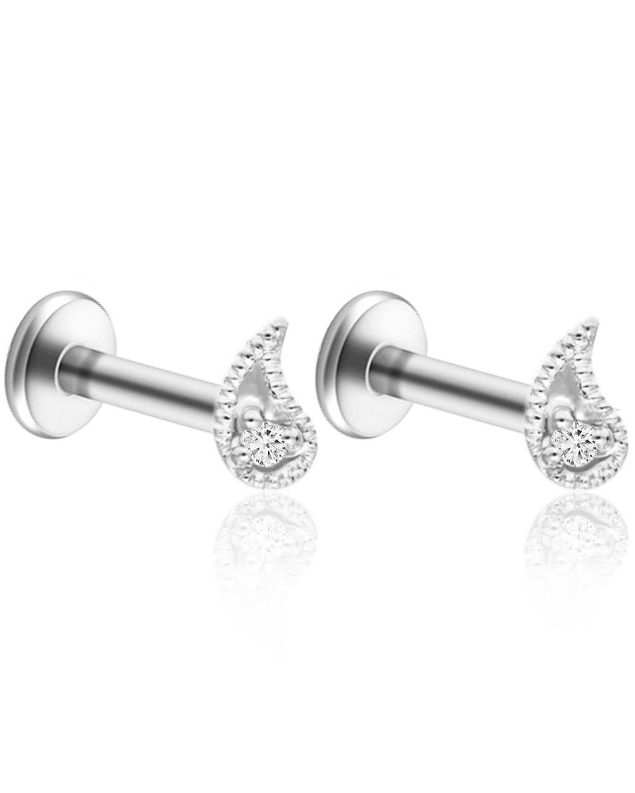 Studs Impuria Jewelry | Rainn Teardrop Crystal Ear Piercing Earring Stud Set