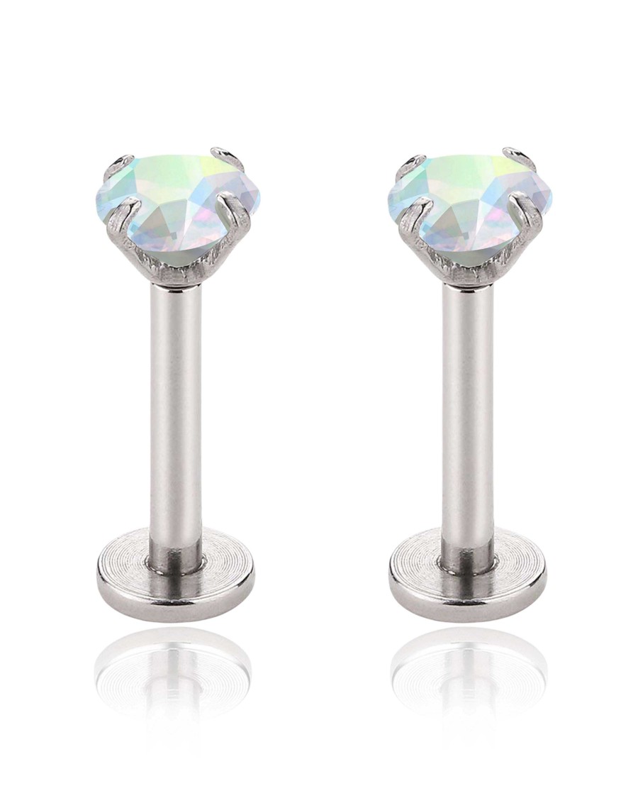 Studs Impuria Jewelry | Northern Lights Aurora Borealis Ear Piercing Earring Stud Set Silver