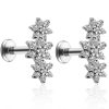 Studs Impuria Jewelry | Gardenia Triple Flower Ear Piercing Earring Stud Set