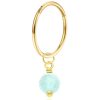 Hoop Clickers Impuria Jewelry | Bijou Drop Polished Hinged Segment Hoop Ring Clicker Turquoise Bead