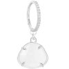 Hoop Clickers Impuria Jewelry | Jewel White Quartz Crystal Gemstone Drop Hinged Segment Hoop Ring Clicker