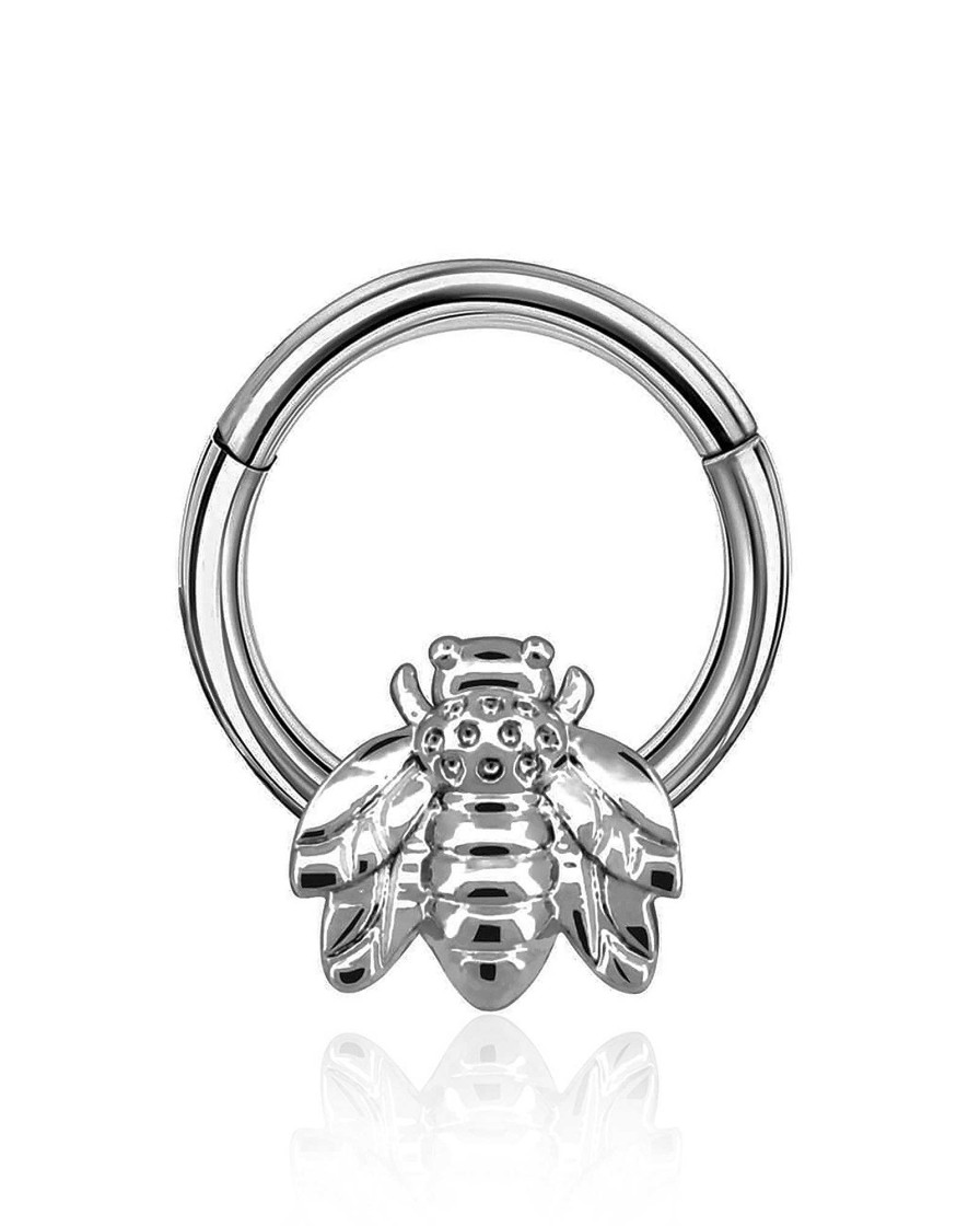 Hoops Impuria Jewelry | Honey Bumble Bee Ear Piercing Ring Hoop Clicker