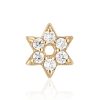 Flat Back Studs Impuria Jewelry | Posy Crystal Flower Threaded 14K Gold Earring Stud