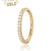 Hoops Impuria Jewelry | Luxe Crystal Pave 14K Gold Eternity Hinged Hoop Ring Clicker