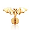 Flat Back Studs Impuria Jewelry | Buffy Polished Bat Ear Piercing Earring Stud Gold - 1 Piece