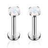 Flat Back Studs Impuria Jewelry | Aura Opal Sparkle Threaded Prong Ear Piercing Earring Stud Set