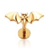 Studs Impuria Jewelry | Buffy Polished Bat Ear Piercing Earring Stud Gold - 1 Piece