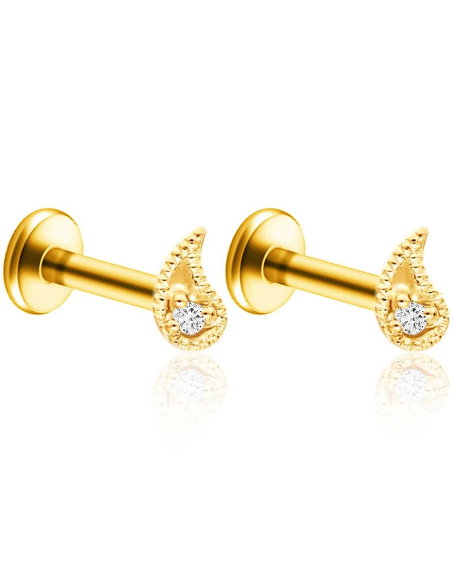 Studs Impuria Jewelry | Rainn Teardrop Crystal Ear Piercing Earring Stud Set