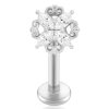 Flat Back Studs Impuria Jewelry | Cathedrale Milgrain Beaded Classic Crystal Ear Piercing Earring Stud