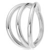 Hoops Impuria Jewelry | Infinity Triple Criss Cross Pave Eternity Hinged Segment Hoop Ring Clicker