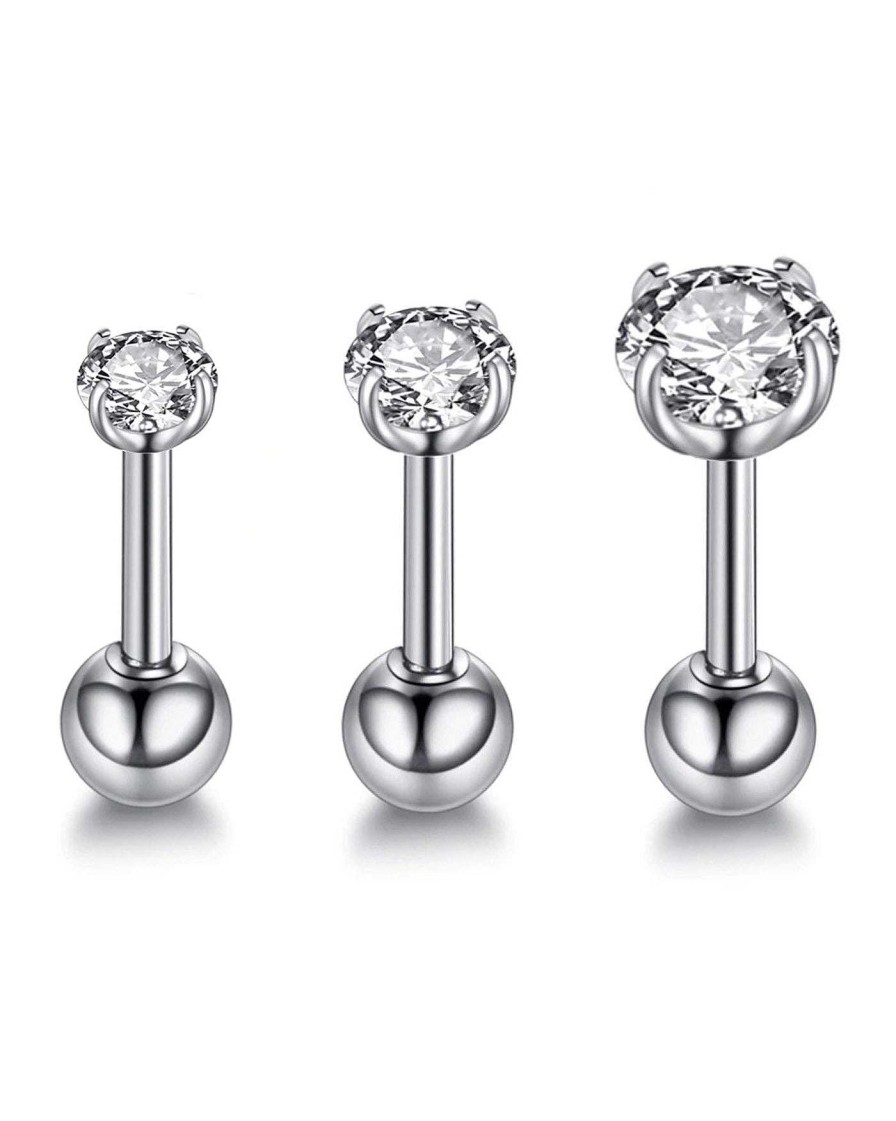 Studs Impuria Jewelry | Sparkle Crystal Prong Ear Piercing Earring Stud Set