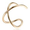 Ear Cuffs Impuria Jewelry | Destiny Polished Criss Cross X Ear Cuff Earring Gold - 1 Piece