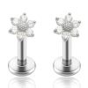 Flat Back Studs Impuria Jewelry | Sunshine Sunflower Crystal Ear Piercing Earring Stud Set