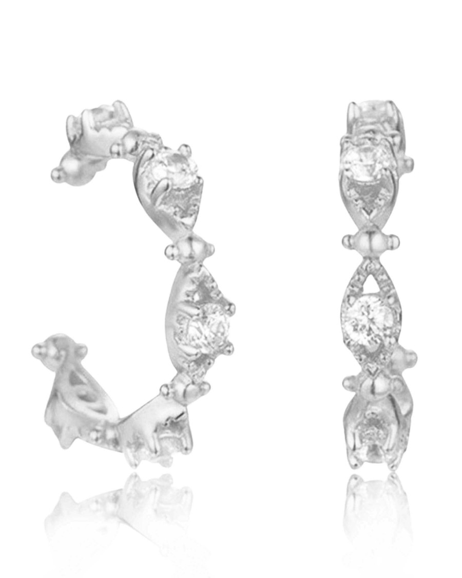 Ear Cuffs Impuria Jewelry | Couture Crystal Milgrain Ear Cuff Earring Set