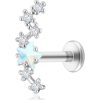 Flat Back Studs Impuria Jewelry | Galaxy Cluster Star Ear Piercing Earring Stud Silver - 1 Piece