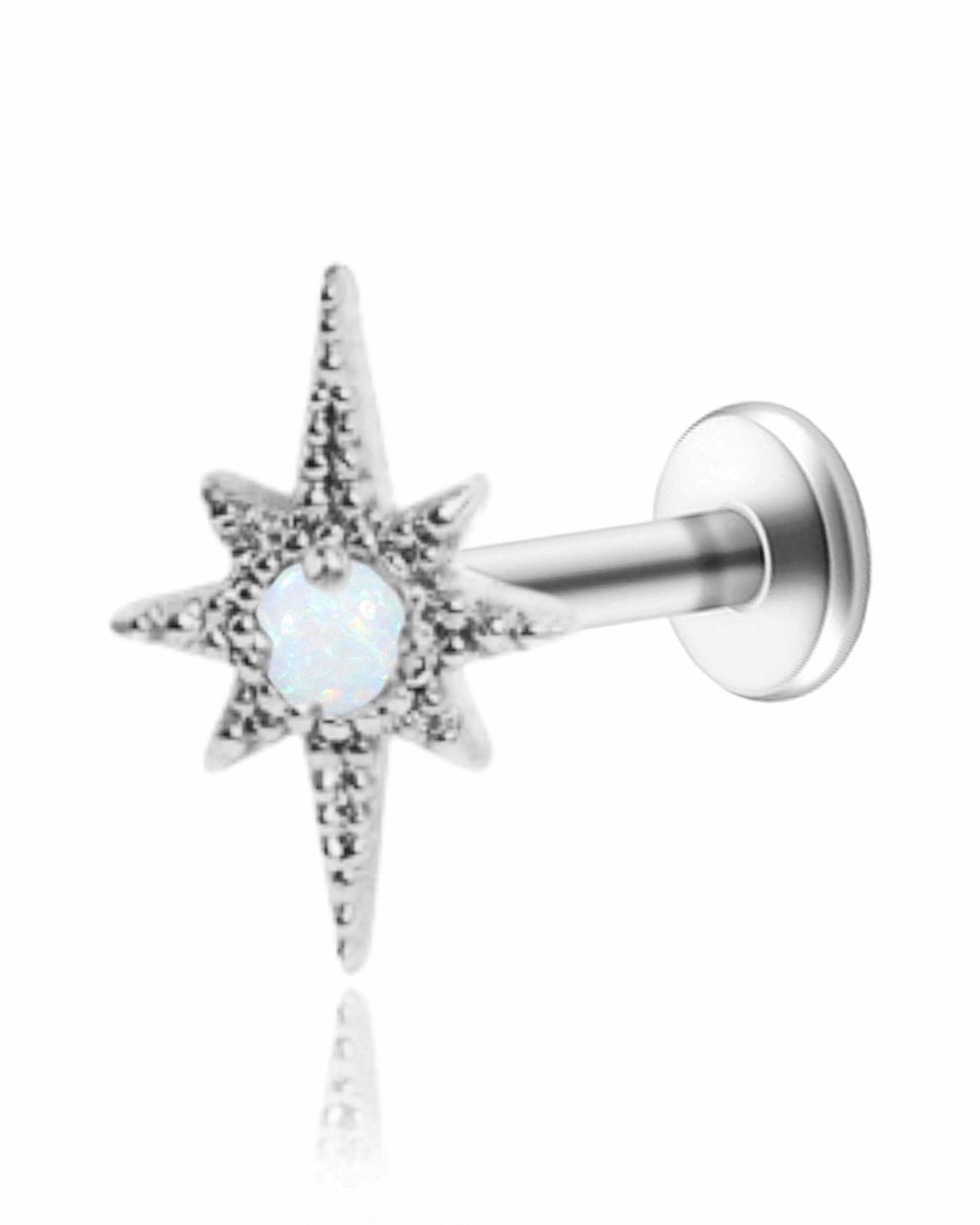 Studs Impuria Jewelry | Starburst Opal Sun Ear Piercing Earring Stud