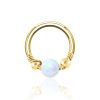 Hoops Impuria Jewelry | Prismatic Opal Eternity Hinged Segment Hoop Ring Clicker