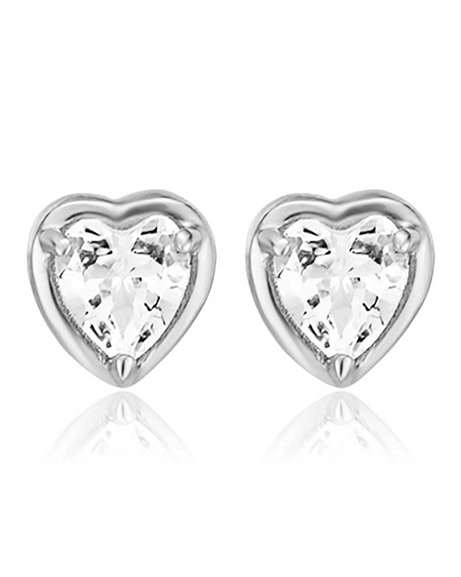 Studs Impuria Jewelry | Desire Crystal Heart Ear Piercing Earring Stud Set