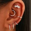 Hoops Impuria Jewelry | Glitter Crystal Pave Eternity Ear Piercing Ring Hoop Clicker