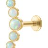 Studs Impuria Jewelry | Hypnosis Opal Cluster Bezel Ear Piercing Earring Stud