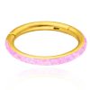 Hoops Impuria Jewelry | Glimmer Opal Eternity Hinged Segment Hoop Ring Clicker