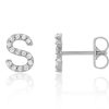 Studs Impuria Jewelry | Alphabet Crystal Pave Letter Earring Stud Set