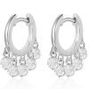 Huggie Earrings Impuria Jewelry | Dew Crystal Raindrop Eternity Hoop Huggie Earrings